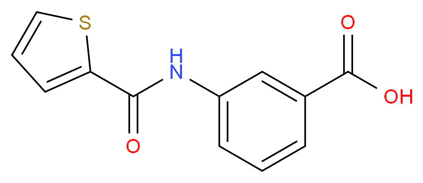 3-(thiophene-2-amido)benzoic acid_分子结构_CAS_24341-72-8