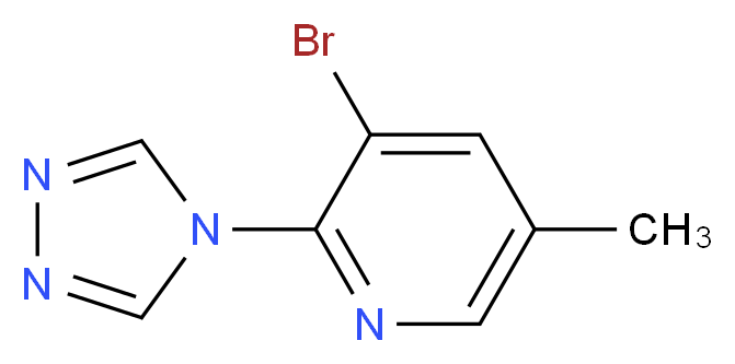 3-bromo-5-methyl-2-(4H-1,2,4-triazol-4-yl)pyridine_分子结构_CAS_1123169-57-2)