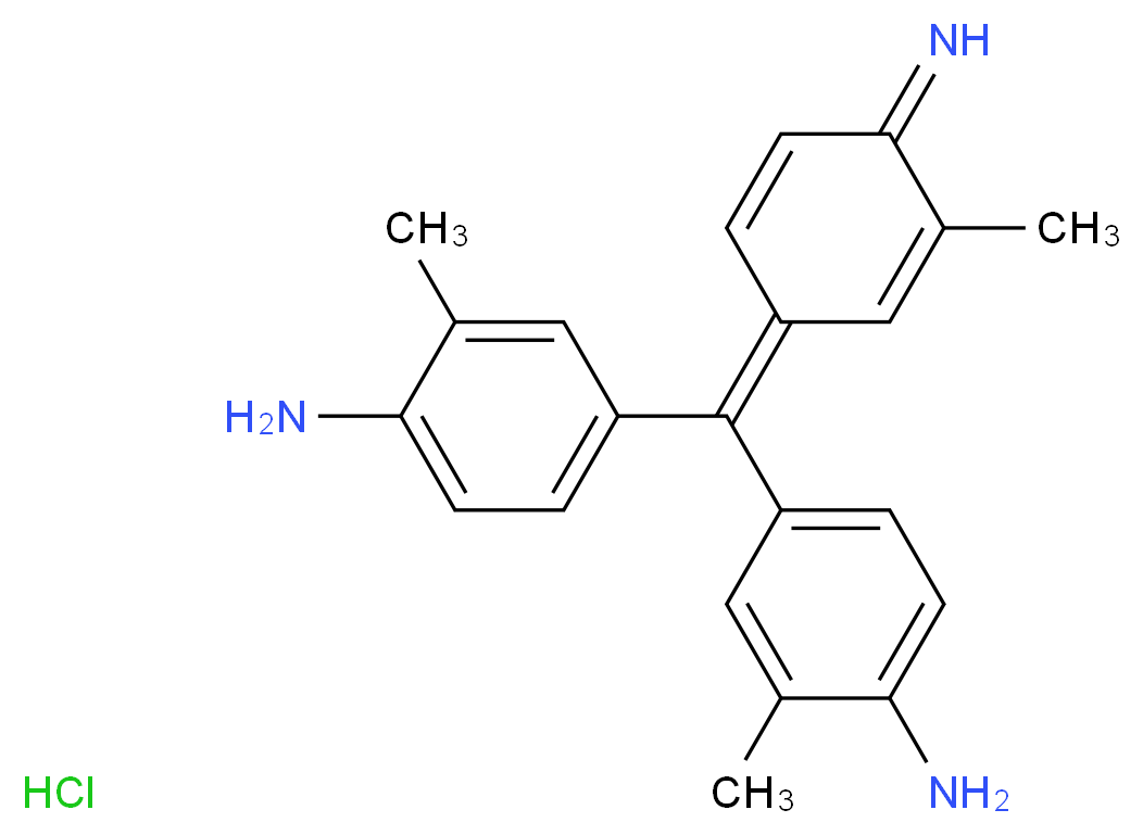 4-[(4-amino-3-methylphenyl)(4-imino-3-methylcyclohexa-2,5-dien-1-ylidene)methyl]-2-methylaniline hydrochloride_分子结构_CAS_3248-91-7