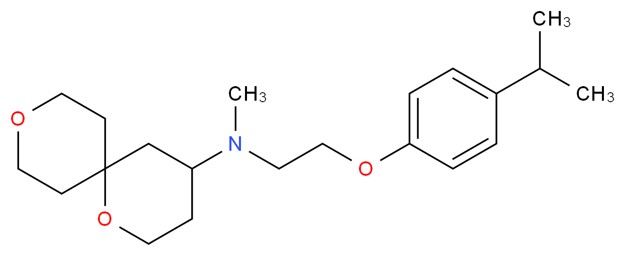 1,9-dioxaspiro[5.5]undec-4-yl[2-(4-isopropylphenoxy)ethyl]methylamine_分子结构_CAS_)