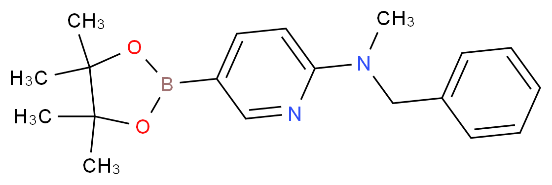 N-benzyl-N-methyl-5-(tetramethyl-1,3,2-dioxaborolan-2-yl)pyridin-2-amine_分子结构_CAS_1073354-27-4