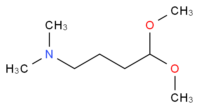4,4-DiMethoxy-N,N-diMethylbutan-1-aMine_分子结构_CAS_19718-92-4)