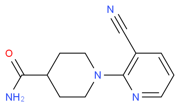 1-(3-Cyanopyridin-2-yl)piperidine-4-carboxamide_分子结构_CAS_)