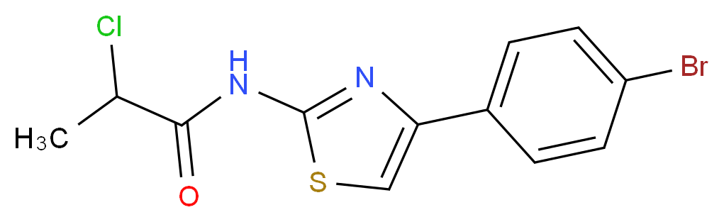 N-[4-(4-Bromophenyl)-1,3-thiazol-2-yl]-2-chloropropanamide_分子结构_CAS_)