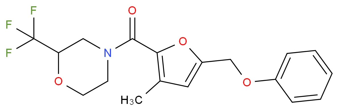 4-[3-methyl-5-(phenoxymethyl)-2-furoyl]-2-(trifluoromethyl)morpholine_分子结构_CAS_)