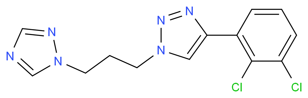 4-(2,3-dichlorophenyl)-1-[3-(1H-1,2,4-triazol-1-yl)propyl]-1H-1,2,3-triazole_分子结构_CAS_)