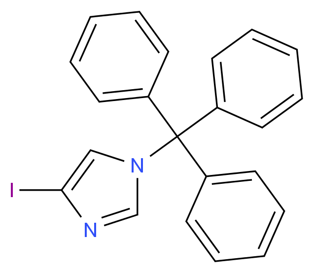 4-iodo-1-(triphenylmethyl)-1H-imidazole_分子结构_CAS_96797-15-8