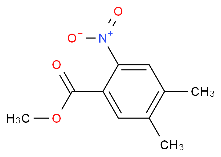 Methyl 4,5-dimethyl-2-nitrobenzoate_分子结构_CAS_90922-74-0)