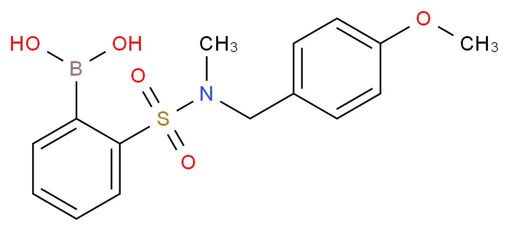 (2-(N-(4-Methoxybenzyl)-N-methylsulfamoyl)phenyl)boronic acid_分子结构_CAS_1218790-60-3)