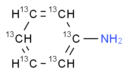 (1,2,3,4,5,6-<sup>1</sup><sup>3</sup>C<sub>6</sub>)aniline_分子结构_CAS_100849-37-4