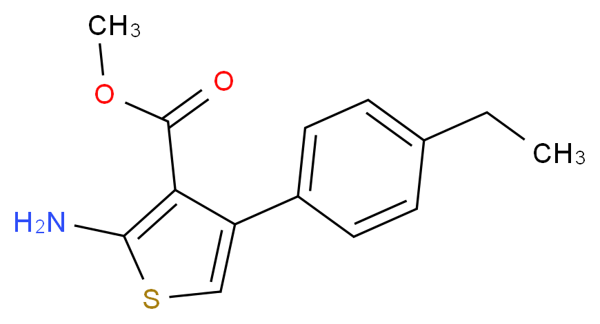 Methyl 2-amino-4-(4-ethylphenyl)thiophene-3-carboxylate_分子结构_CAS_350989-89-8)