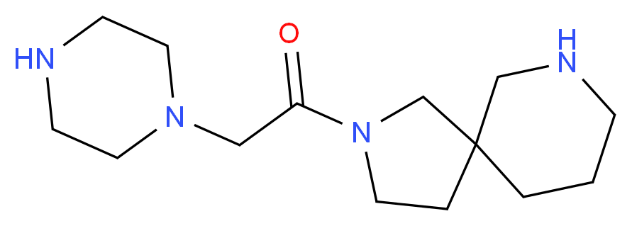 2-(piperazin-1-ylacetyl)-2,7-diazaspiro[4.5]decane_分子结构_CAS_)