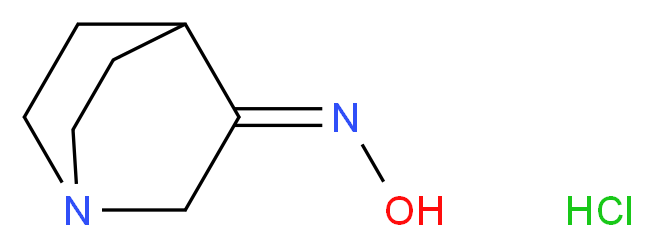 N-[(3Z)-1-azabicyclo[2.2.2]octan-3-ylidene]hydroxylamine hydrochloride_分子结构_CAS_76883-37-9