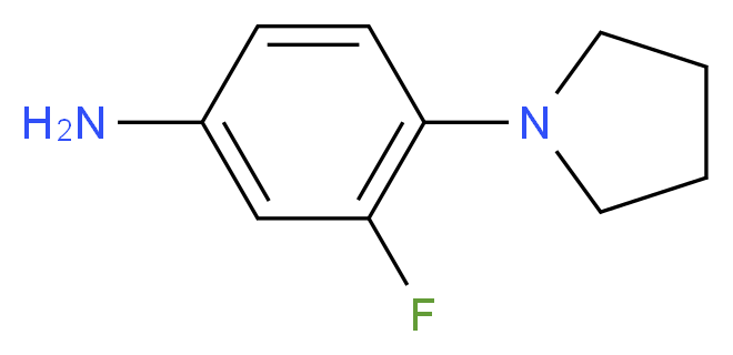 3-Fluoro-4-(1-pyrrolidinyl)aniline_分子结构_CAS_93246-54-9)