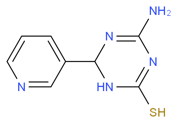 4-Amino-6-pyridin-3-yl-1,6-dihydro-1,3,5-triazine-2-thiol_分子结构_CAS_)