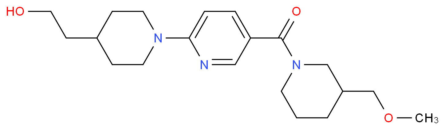2-[1-(5-{[3-(methoxymethyl)-1-piperidinyl]carbonyl}-2-pyridinyl)-4-piperidinyl]ethanol_分子结构_CAS_)