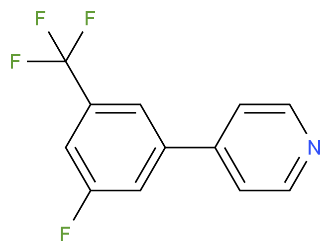 4-[3-fluoro-5-(trifluoromethyl)phenyl]pyridine_分子结构_CAS_1214371-90-0