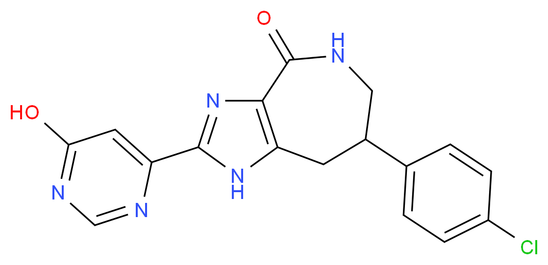 7-(4-chlorophenyl)-2-(6-hydroxypyrimidin-4-yl)-5,6,7,8-tetrahydroimidazo[4,5-c]azepin-4(1H)-one_分子结构_CAS_)