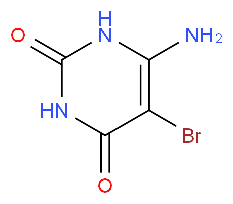 6-amino-5-bromo-1,2,3,4-tetrahydropyrimidine-2,4-dione_分子结构_CAS_6312-73-8