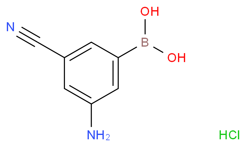 3-Amino-5-cyanobenzeneboronic acid hydrochloride 97%_分子结构_CAS_913835-26-4)