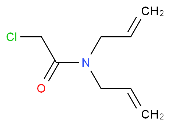 2-chloro-N,N-bis(prop-2-en-1-yl)acetamide_分子结构_CAS_93-71-0