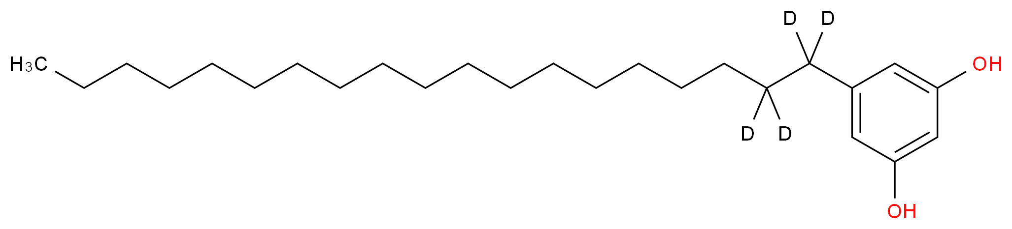 5-[(1,1,2,2-<sup>2</sup>H<sub>4</sub>)nonadecyl]benzene-1,3-diol_分子结构_CAS_1108148-95-3