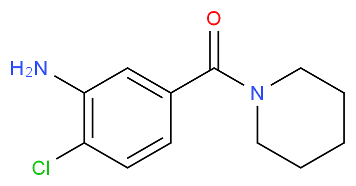 2-chloro-5-(piperidin-1-ylcarbonyl)aniline_分子结构_CAS_91766-96-0)