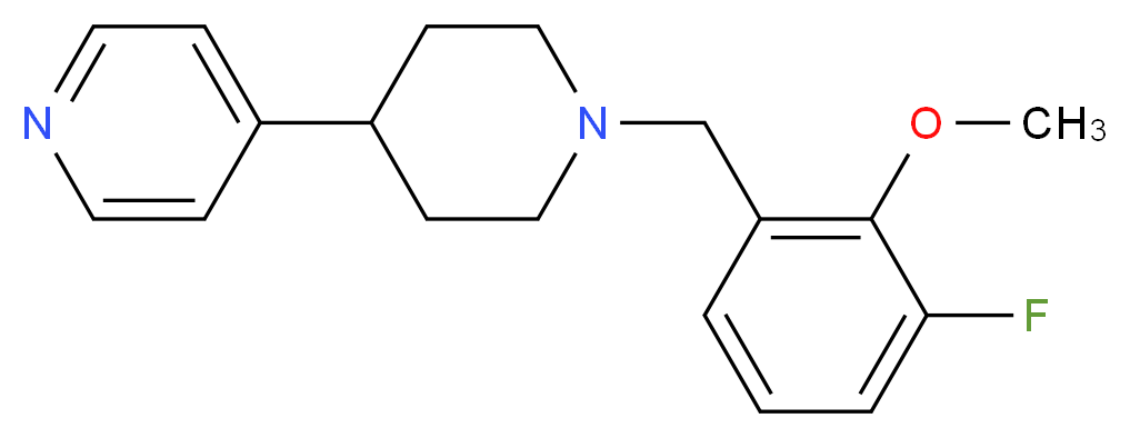 4-[1-(3-fluoro-2-methoxybenzyl)piperidin-4-yl]pyridine_分子结构_CAS_)