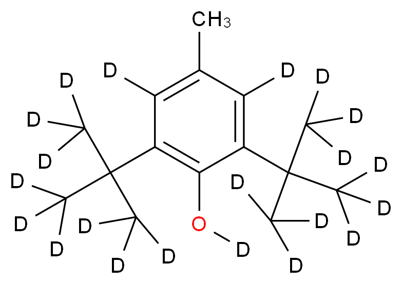 2,6-二(叔丁基-d9)-4-甲基(苯酚-3,5,O-d3)_分子结构_CAS_64502-99-4)