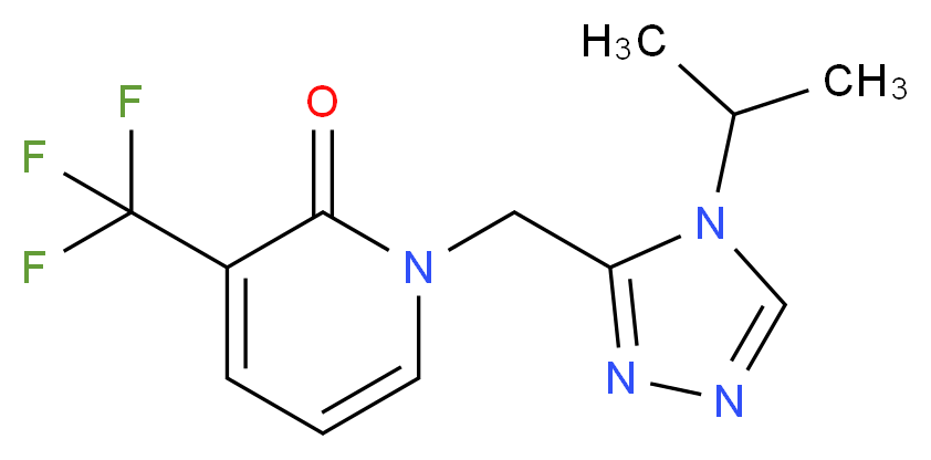 1-[(4-isopropyl-4H-1,2,4-triazol-3-yl)methyl]-3-(trifluoromethyl)pyridin-2(1H)-one_分子结构_CAS_)