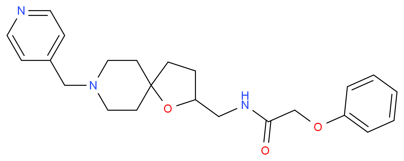 2-phenoxy-N-{[8-(4-pyridinylmethyl)-1-oxa-8-azaspiro[4.5]dec-2-yl]methyl}acetamide_分子结构_CAS_)