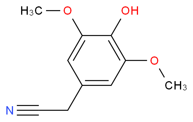 2-(4-hydroxy-3,5-dimethoxyphenyl)acetonitrile_分子结构_CAS_42973-55-7