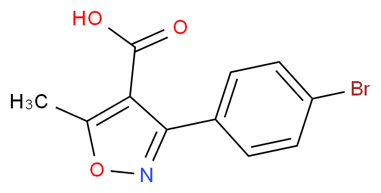 3-(4-bromophenyl)-5-methyl-1,2-oxazole-4-carboxylic acid_分子结构_CAS_91182-58-0