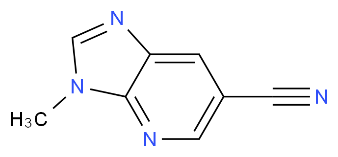 3-Methyl-3H-imidazo[4,5-b]pyridine-6-carbonitrile_分子结构_CAS_1186310-93-9)