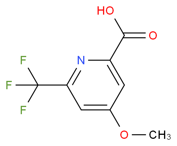 4-methoxy-6-(trifluoromethyl)pyridine-2-carboxylic acid_分子结构_CAS_1196157-28-4