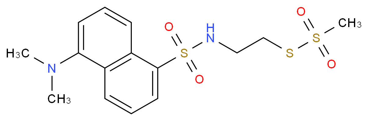 5-(dimethylamino)-N-[2-(methanesulfonylsulfanyl)ethyl]naphthalene-1-sulfonamide_分子结构_CAS_355115-41-2