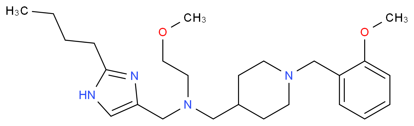 N-[(2-butyl-1H-imidazol-4-yl)methyl]-2-methoxy-N-{[1-(2-methoxybenzyl)-4-piperidinyl]methyl}ethanamine_分子结构_CAS_)