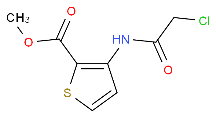 Methyl 3-[(chloroacetyl)amino]thiophene-2-carboxylate_分子结构_CAS_)