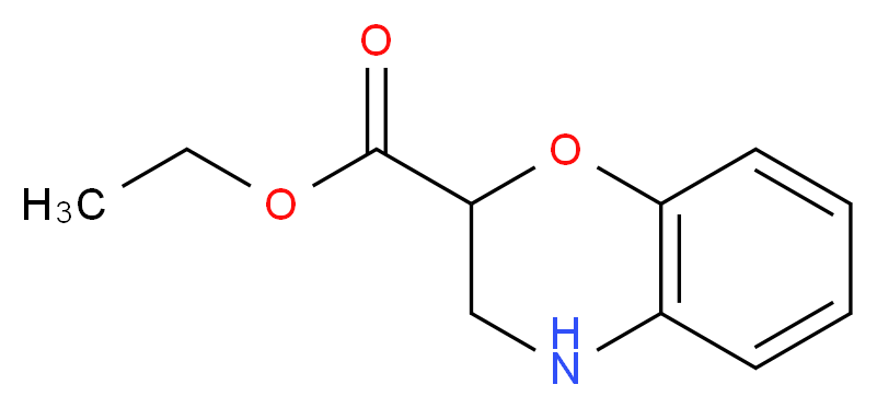 Ethyl 3,4-dihydro-2H-1,4-benzoxazine-2-carboxylate_分子结构_CAS_22244-22-0)