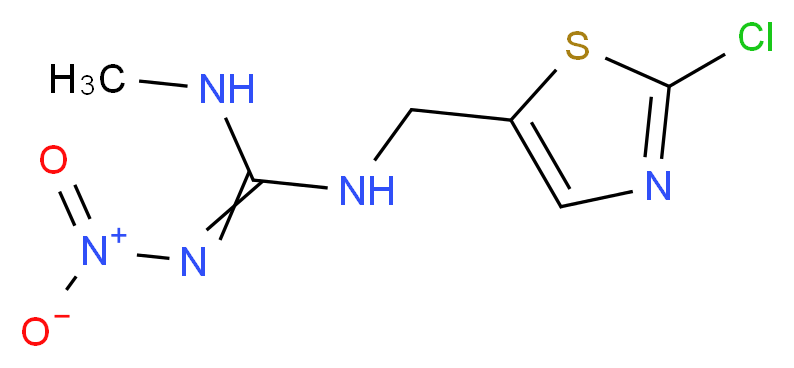 3-[(2-chloro-1,3-thiazol-5-yl)methyl]-1-methyl-2-nitroguanidine_分子结构_CAS_210880-92-5