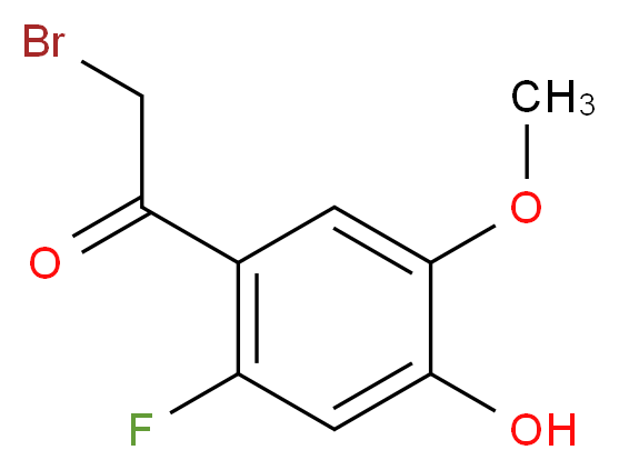 2-Fluoro-4-hydroxy-5-methoxyphenacyl bromide_分子结构_CAS_1065076-50-7)