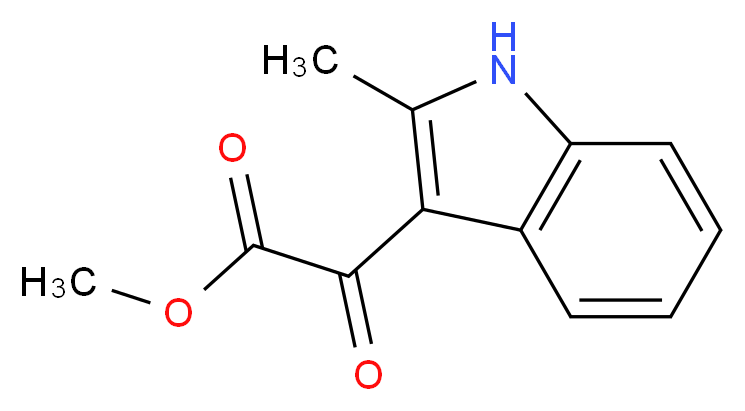 methyl 2-(2-methyl-1H-indol-3-yl)-2-oxoacetate_分子结构_CAS_62995-59-9