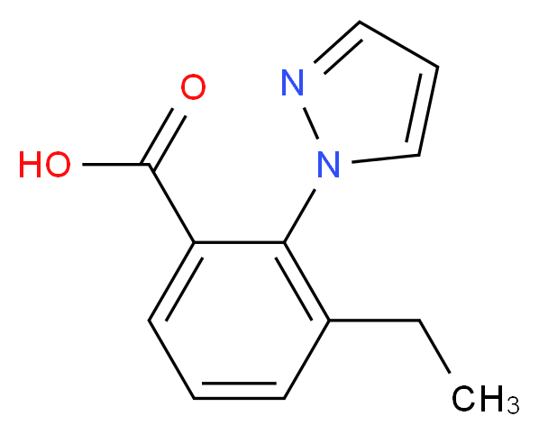 3-Ethyl-2-(1H-pyrazol-1-yl)benzoic acid_分子结构_CAS_)