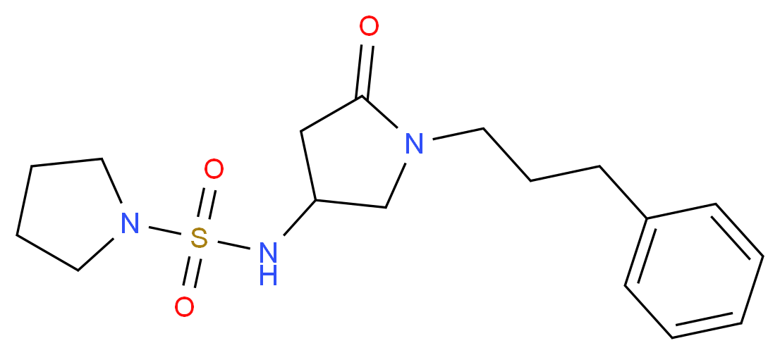 N-[5-oxo-1-(3-phenylpropyl)-3-pyrrolidinyl]-1-pyrrolidinesulfonamide_分子结构_CAS_)