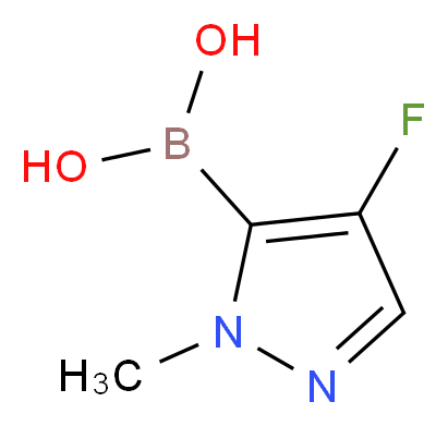 4-fluoro-1-methyl-1H-pyrazol-5-ylboronic acid_分子结构_CAS_)