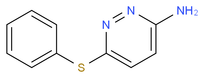 6-(phenylsulfanyl)pyridazin-3-amine_分子结构_CAS_90844-35-2