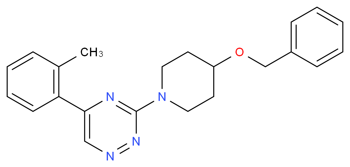 3-[4-(benzyloxy)-1-piperidinyl]-5-(2-methylphenyl)-1,2,4-triazine_分子结构_CAS_)