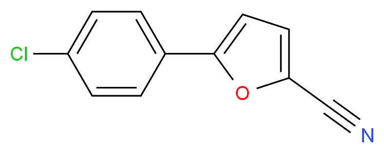 5-(4-氯苯基)-2-糠腈_分子结构_CAS_52939-07-8)