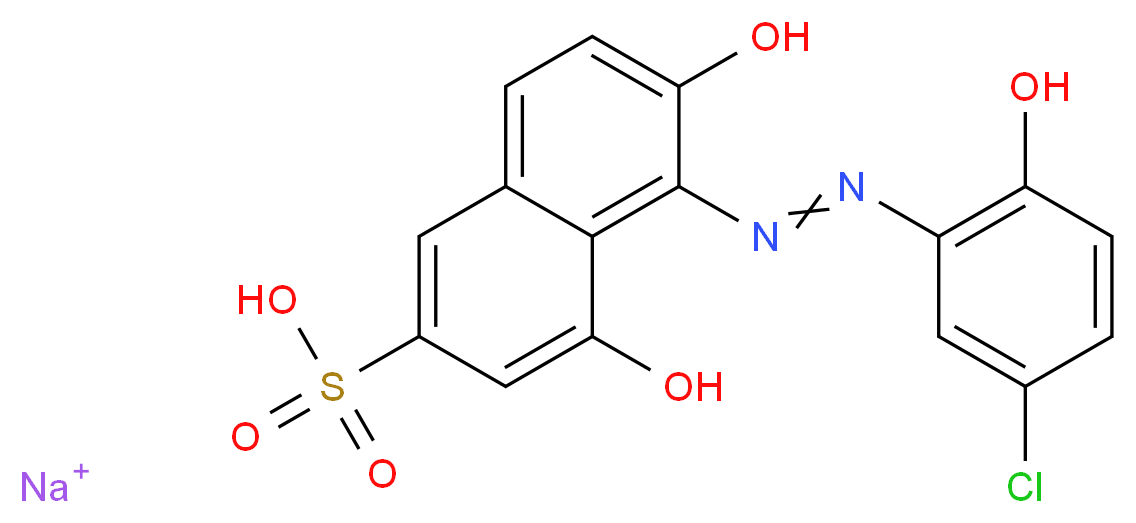 5-((5-chloro-2-hydroxyphenyl)azo)-4,6-dihydroxy-2-Naphthalenesulfonic acid monosodium salt_分子结构_CAS_1443110)