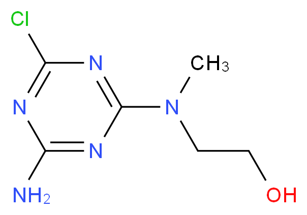 2-[(4-Amino-6-chloro-1,3,5-triazin-2-yl)(methyl)-amino]-1-ethanol_分子结构_CAS_)